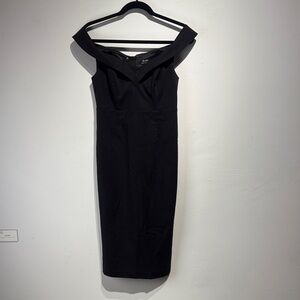 Bardot Sexy Glam Black Sweetheart Column Dress